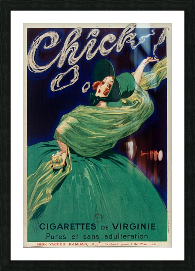 Chick cigarettes de Virginie pures et sans adultération 1925 by Jean dYlen Poster Picture Frame print