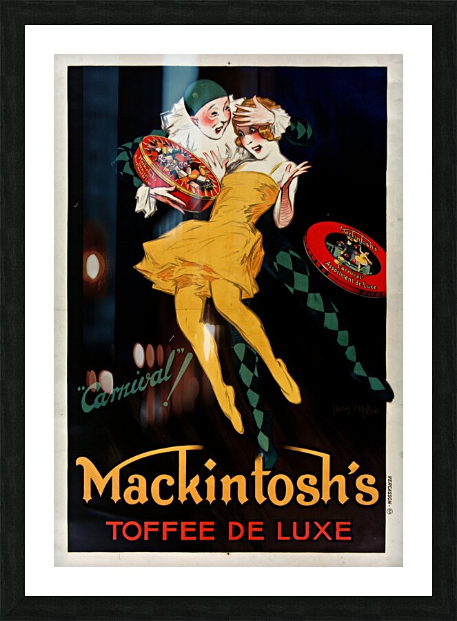 Carnival! Mackintosh’s toffee de luxe 1930 by Jean dYlen Poster Picture Frame print