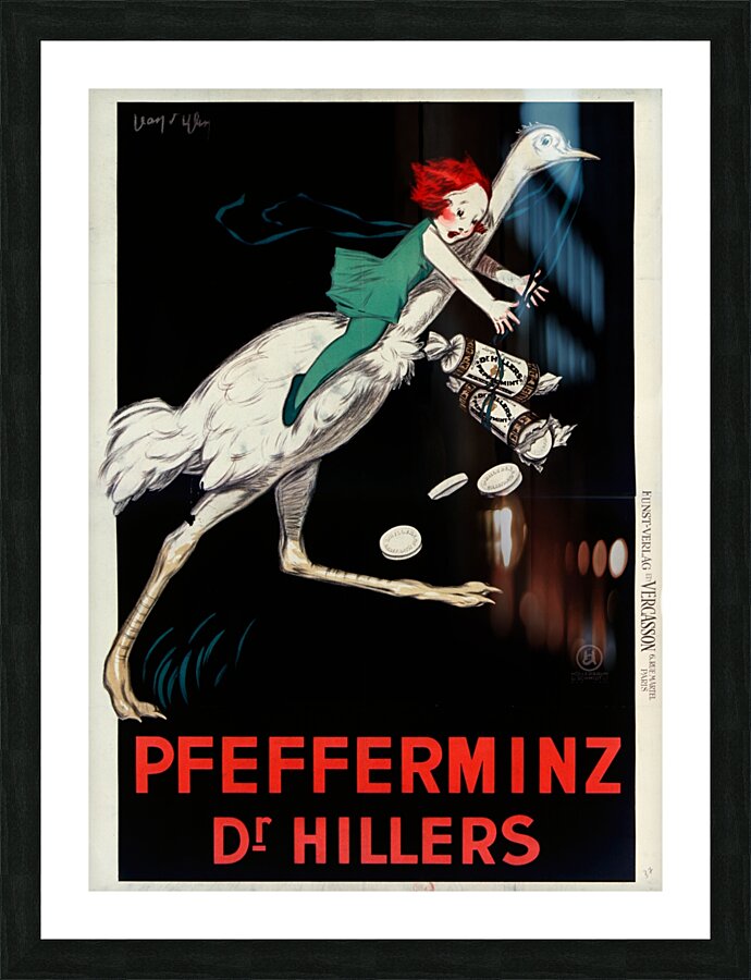 Pfefferminz Dr Hillers 1927 by Jean dYlen Poster Picture Frame print