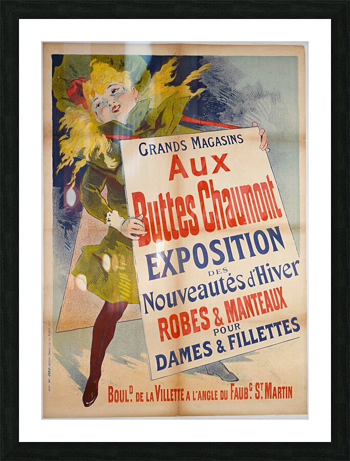Aux Buttes Chaumont 1890 Poster by Jules Chéret Picture Frame print