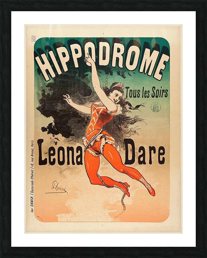 Léona Dare 1882 Poster by Jules Chéret Picture Frame print