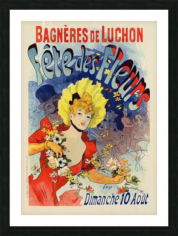 Fête Des Fleurs De Bagnères-De-Luchon 1898 Poster by Jules Chéret Picture Frame print