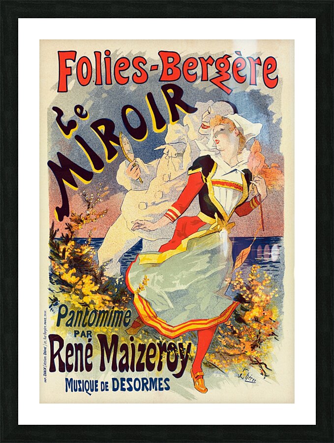 Le Miroir 1899 Poster by Jules Chéret Picture Frame print