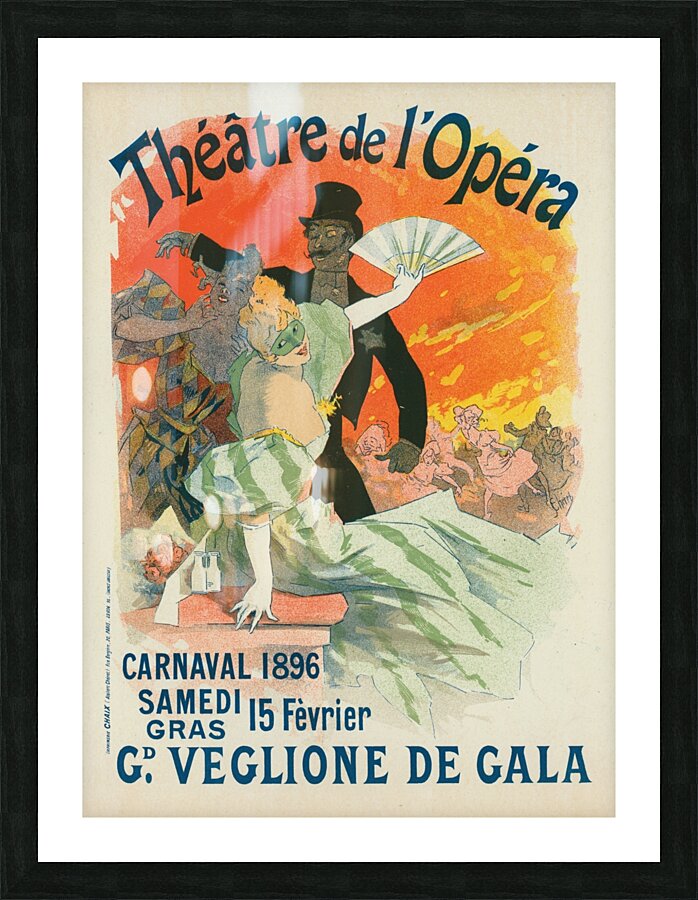 Carnaval 1896. Grand Veglione De Gala 1896 Poster by Jules Chéret Picture Frame print