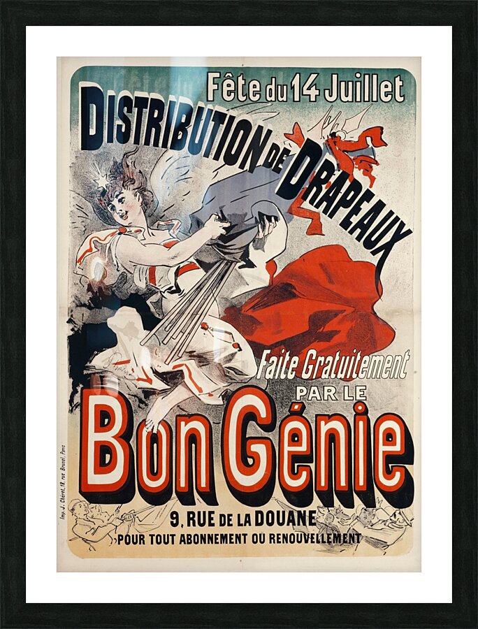 Faite Gratuitement Par Le Bon Génie 1881 Poster by Jules Chéret Picture Frame print