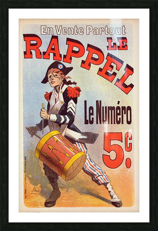 Le Rappel 1900 Poster by Jules Chéret Picture Frame print