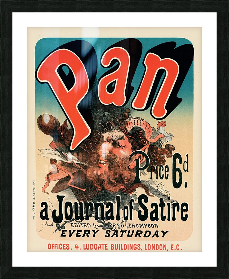Pan 1898 Poster by Jules Chéret Picture Frame print
