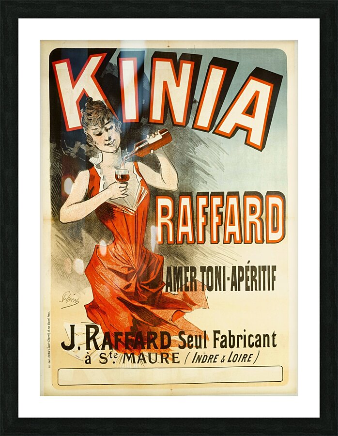Kinia RaffardAmer Toni-Aperitif 1888 Poster by Jules Chéret Picture Frame print