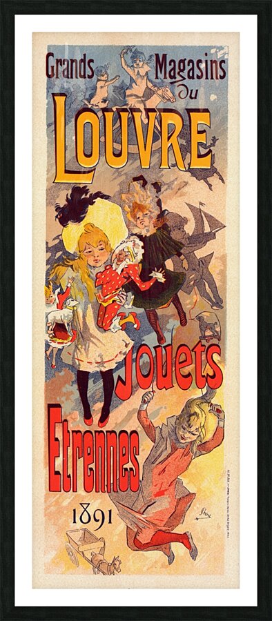 Magasins Du Louvre 1899 Poster by Jules Chéret Picture Frame print