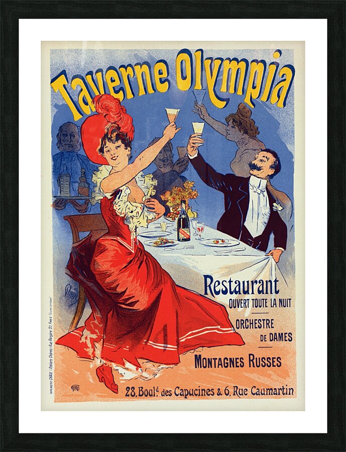 Taverne Olympia 1900 Poster by Jules Chéret Picture Frame print