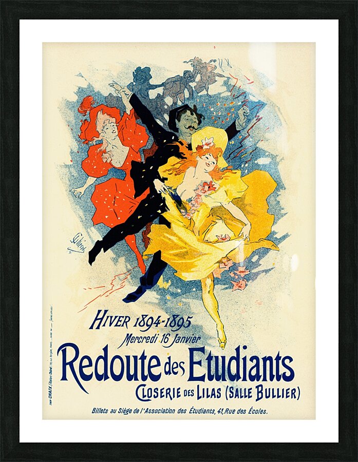 Redoute Des Étudiants 1897 Poster by Jules Chéret Picture Frame print