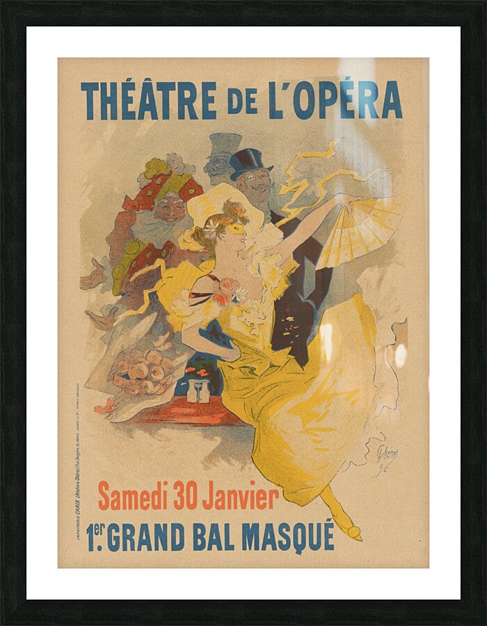Theatre de L’Opera 1895-1900 Poster by Jules Chéret Picture Frame print
