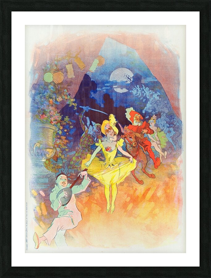 Musee Grevin 1800 Poster by Jules Chéret Picture Frame print