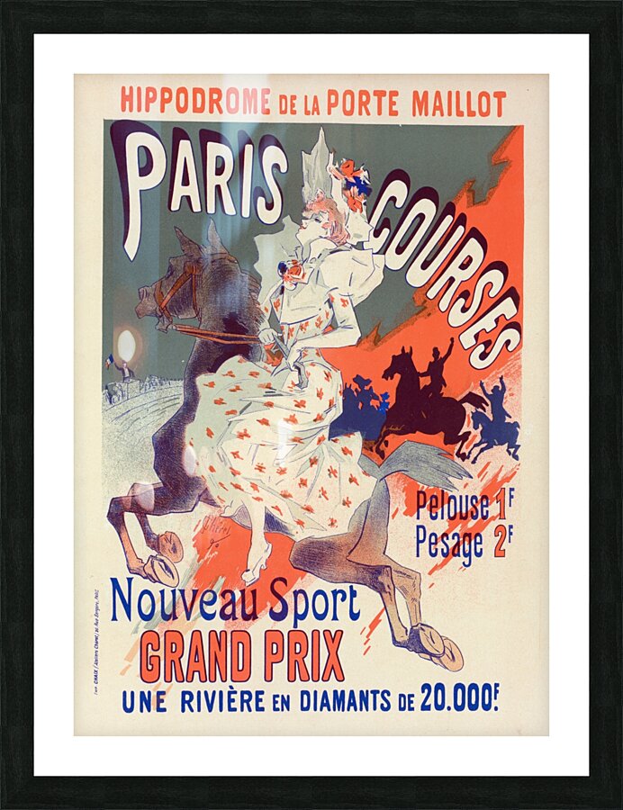 Paris-Courses 1897 Poster by Jules Chéret Picture Frame print