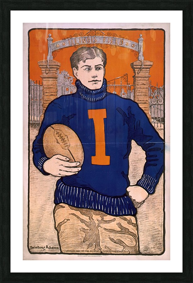 Illinois Field 1902 Poster by Bristow Adams American 1875 – 1956 Picture Frame print