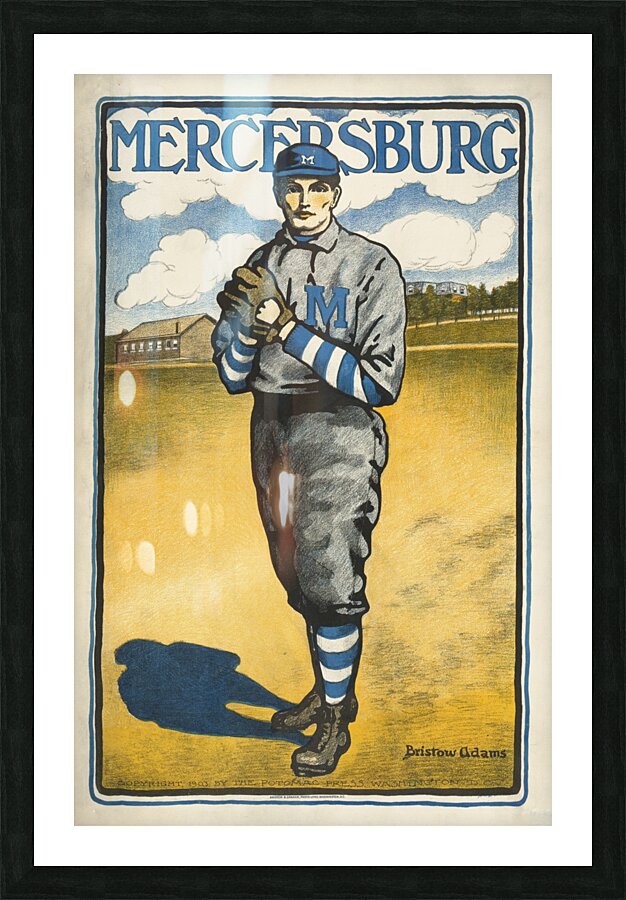 Mercersburg 1903 Poster by Bristow Adams American 1875 – 1956 Picture Frame print