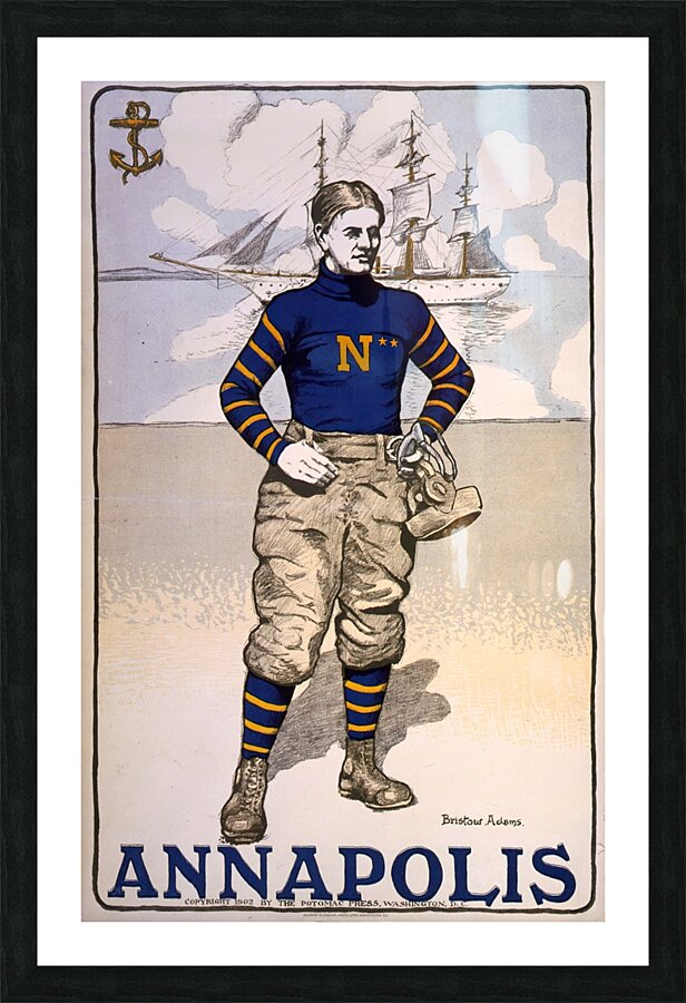 Annapolis 1902 Poster by Bristow Adams American 1875 – 1956 Picture Frame print