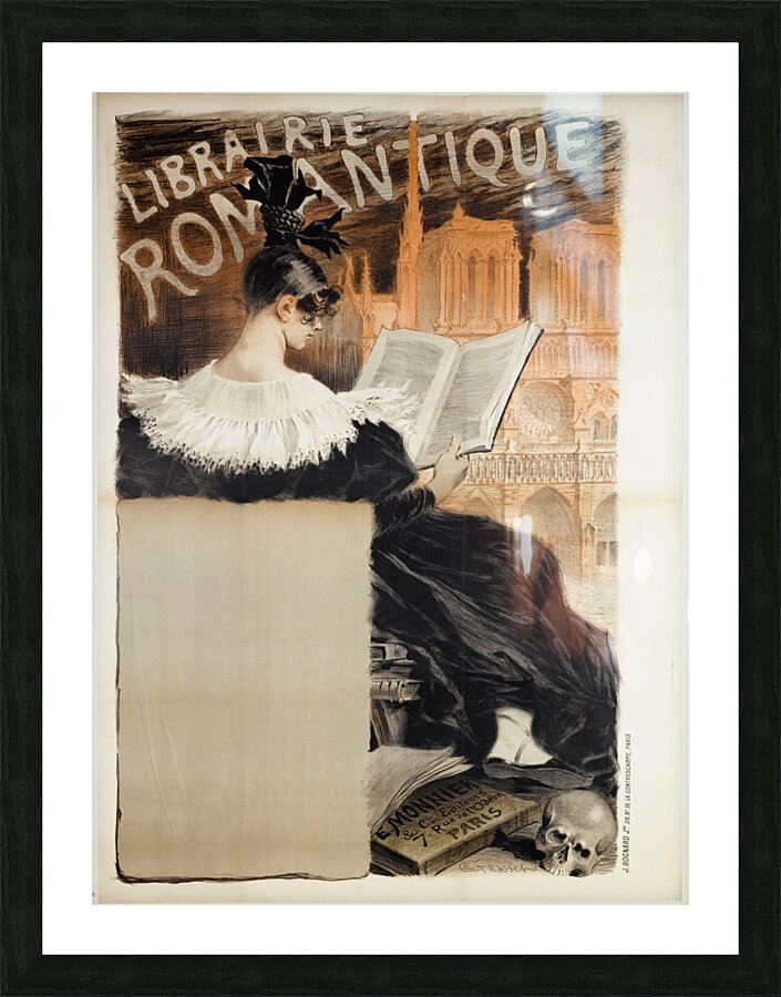 Librairie Romantique 1887 Poster by Eugène Samuel Grasset Picture Frame print