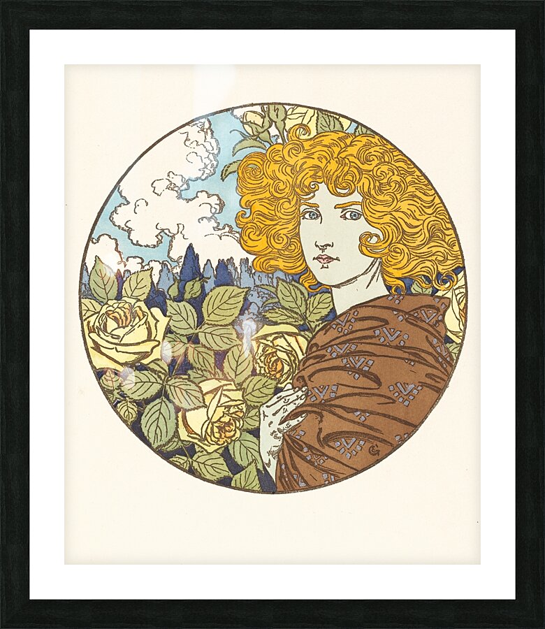 Jalousie Jealousy Illustration by Eugène Samuel Grasset Picture Frame print
