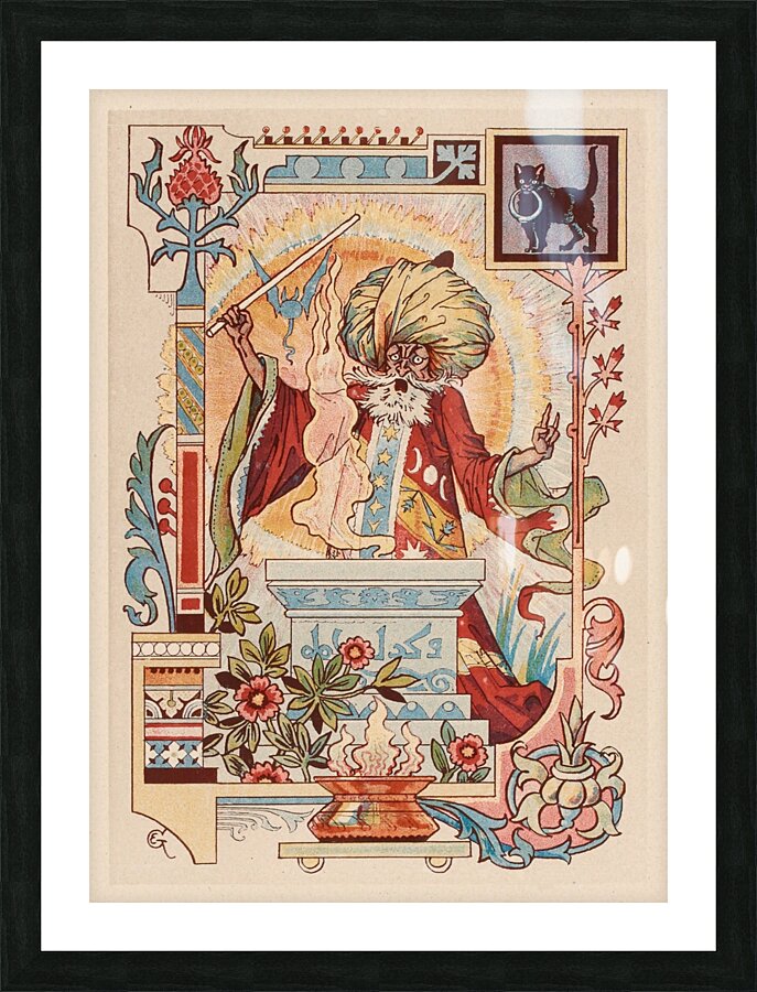 Magicien oriental Illustration by Eugène Samuel Grasset Picture Frame print