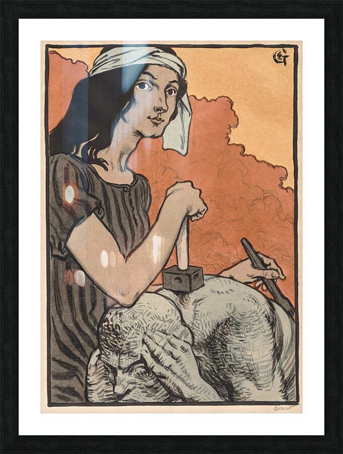 Sculptress 1897 Illustration by Eugène Samuel Grasset Picture Frame print