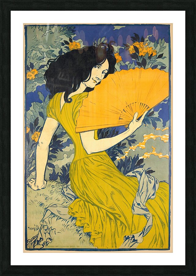 L’Éventail Illustration by Eugène Samuel Grasset Picture Frame print