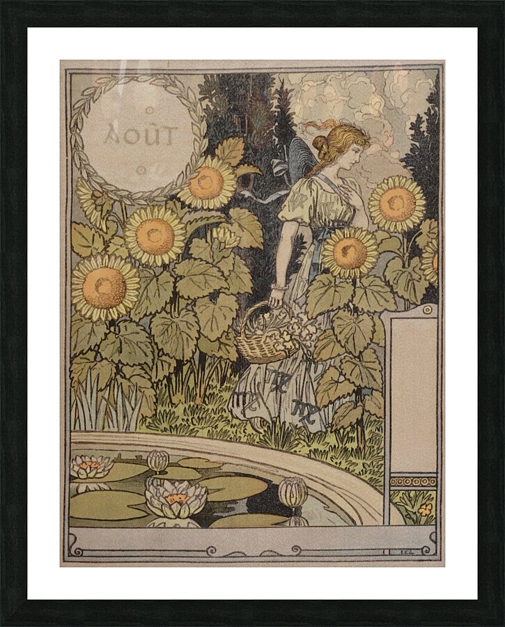 Août 1896-1898 Poster by Eugène Samuel Grasset Picture Frame print