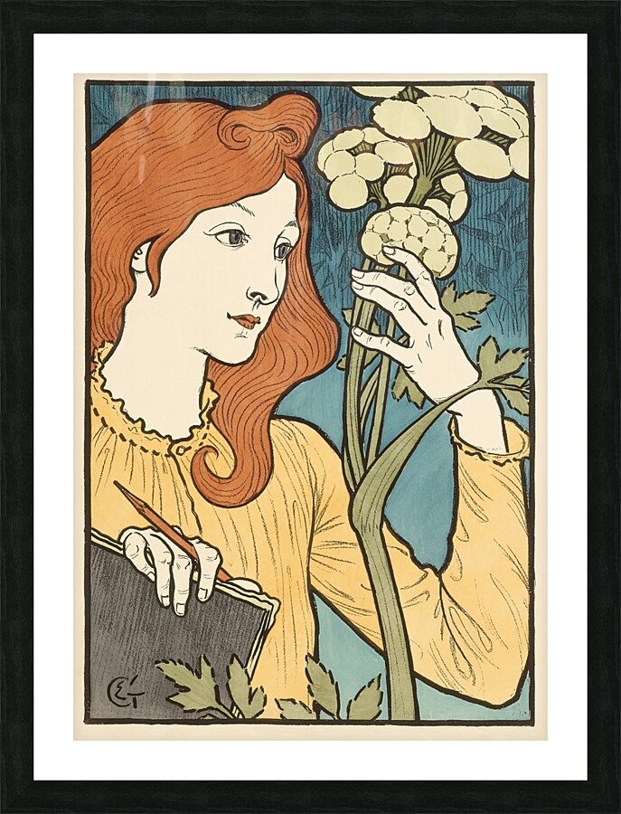 Salon des Cent 1894 Illustration by Eugène Samuel Grasset Picture Frame print