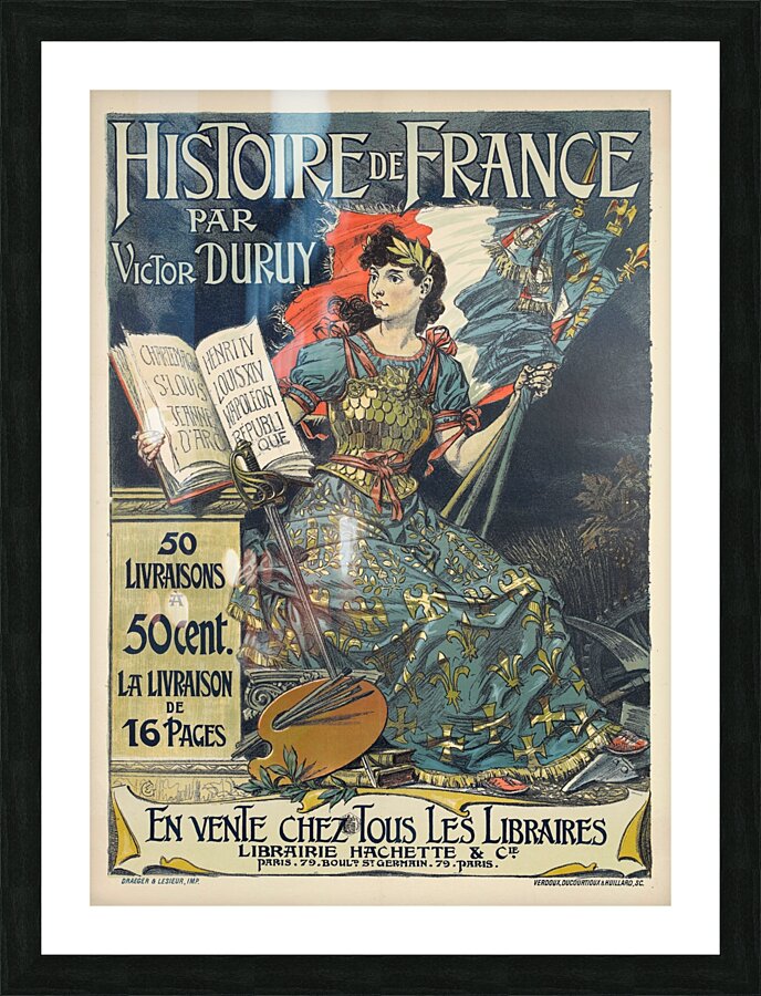 Histoire De France 1895 Poster by Eugène Samuel Grasset Picture Frame print