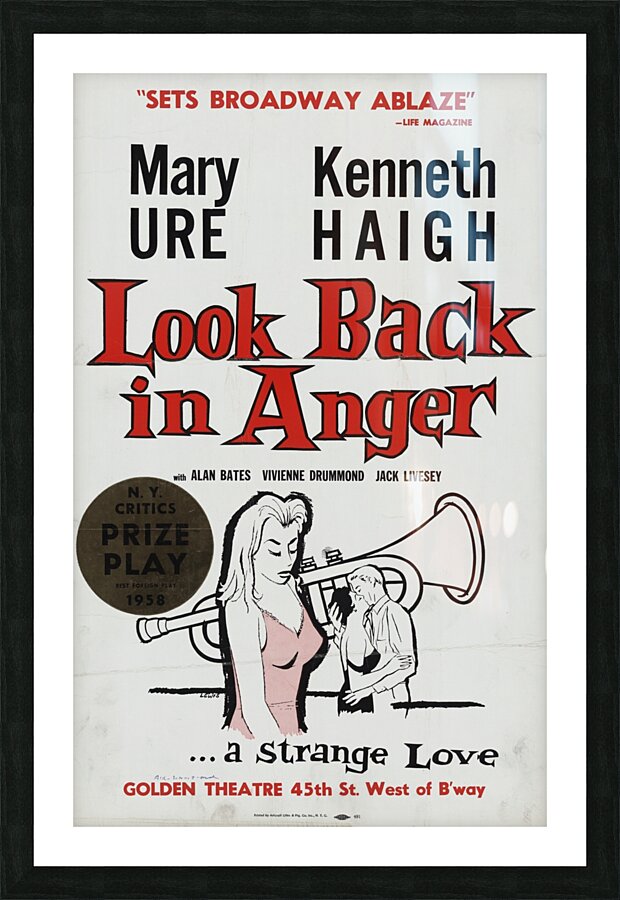 Look back in anger 1958 Artcraft Lithograph Poster 1905–1970 Picture Frame print