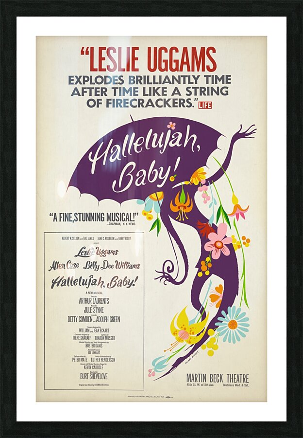 Hallelujah baby! 1967 Hilary Knight American 1926-? Artcraft Lithograph Poster Picture Frame print