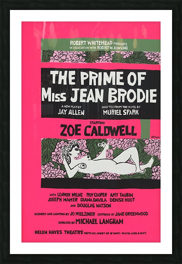 The Prime of Miss Jean Brodie 1968 Artcraft Lithograph Poster 1905–1970 Picture Frame print