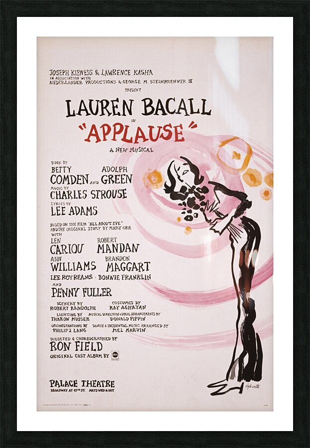 Applause 1970 Clyde Smith American 20th Century Artcraft Lithograph Poster Picture Frame print