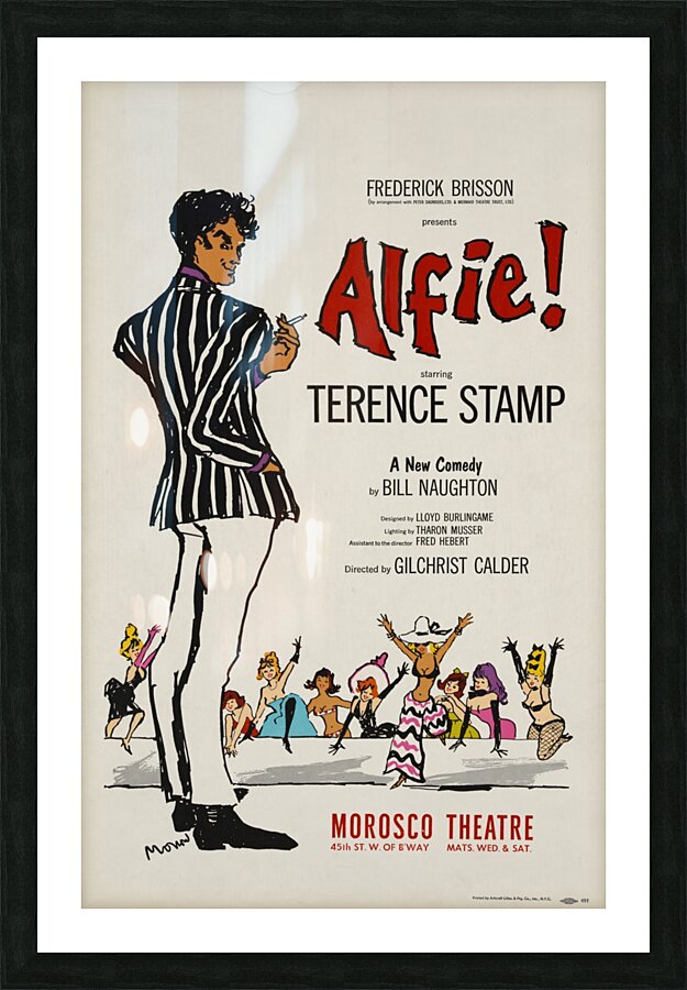 Alfie 1964 Artcraft Lithograph American 1905–1970 Picture Frame print