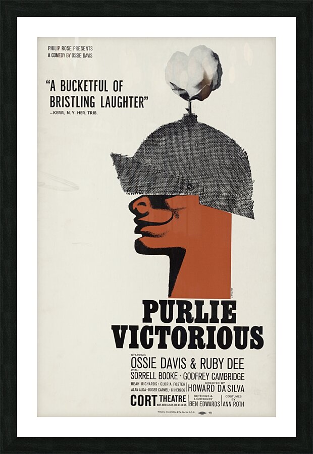 Purlie victorious 1962 Artcraft Lithograph Poster 1905–1970 Picture Frame print