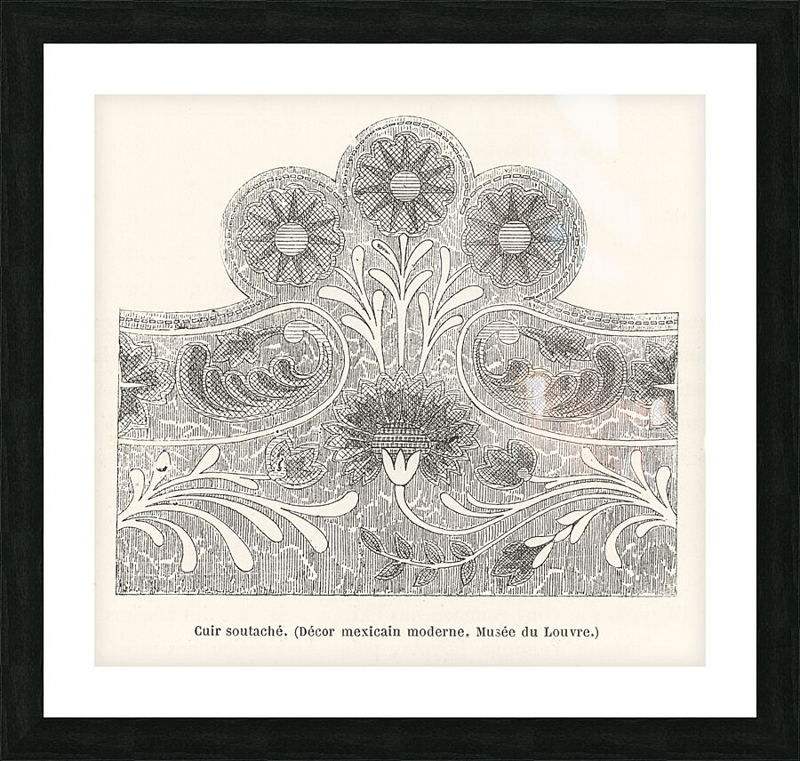 Modern Mexican designs. 1888 edition Lornement Polychrome by Albert Racine 1825–1893. Picture Frame print