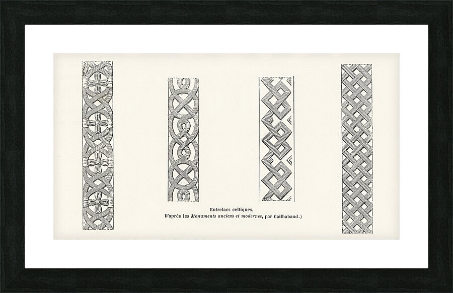 Antique illustration. 1888 edition Lornement Polychrome by Albert Racine 1825–1893. Picture Frame print