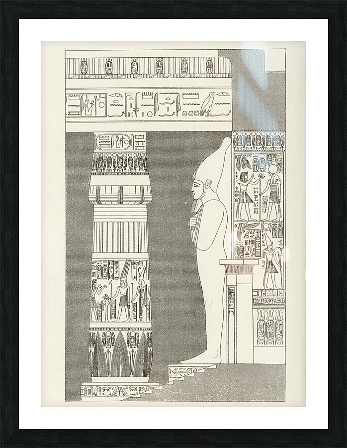 Egyptian pattern. 1888 edition Lornement Polychrome by Albert Racine 1825–1893. Picture Frame print