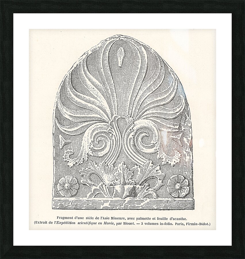 Anatolian Asia Minor pattern. 1888 edition Lornement Polychrome by Albert Racine 1825–1893. Picture Frame print