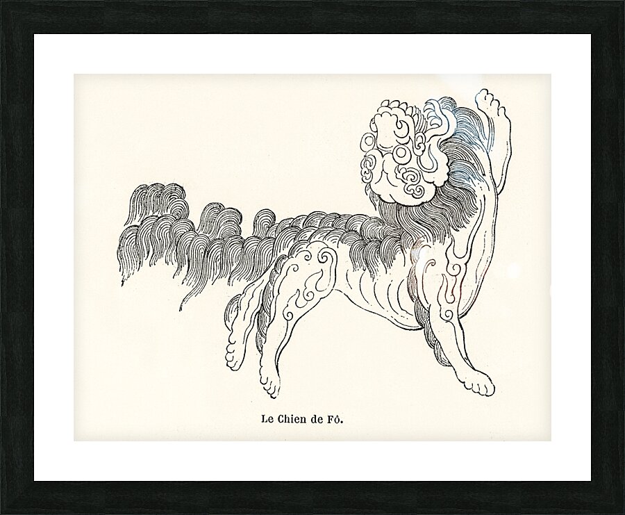 Chinese decorative element. 1888 edition Lornement Polychrome by Albert Racine 1825–1893. Impression et Cadre photo