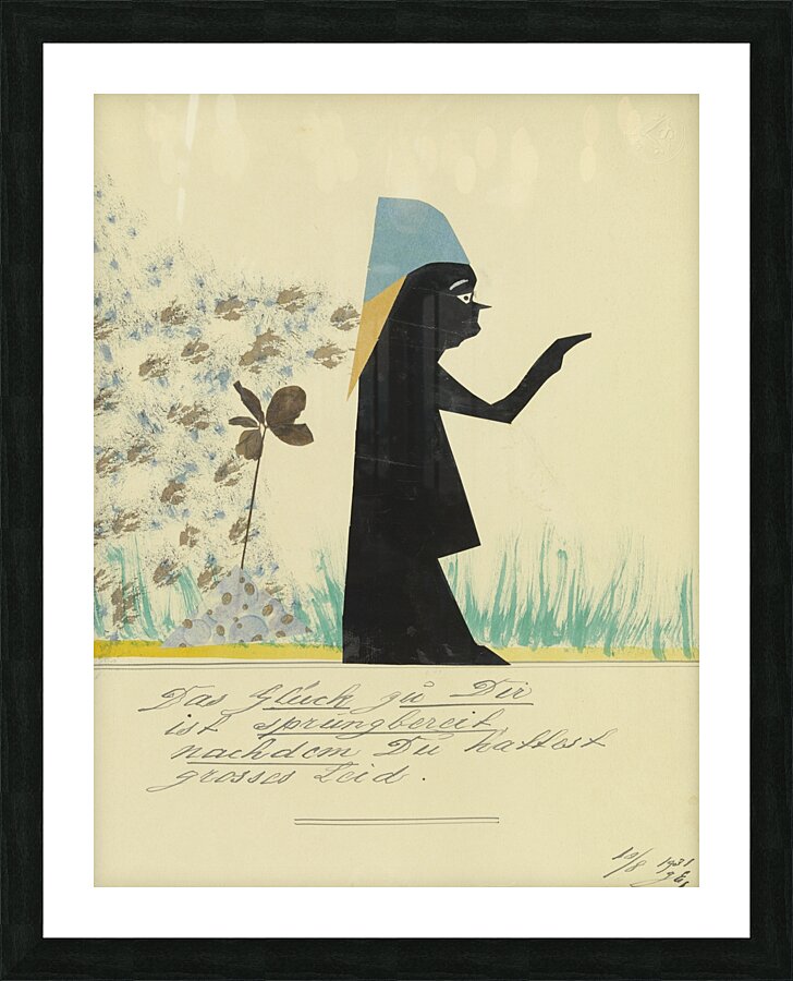 ‘Das Glück zu Dir ist sprungbereit …’ 1931  My Pictures Become Wilder and Wilder By John Elsas Picture Frame print