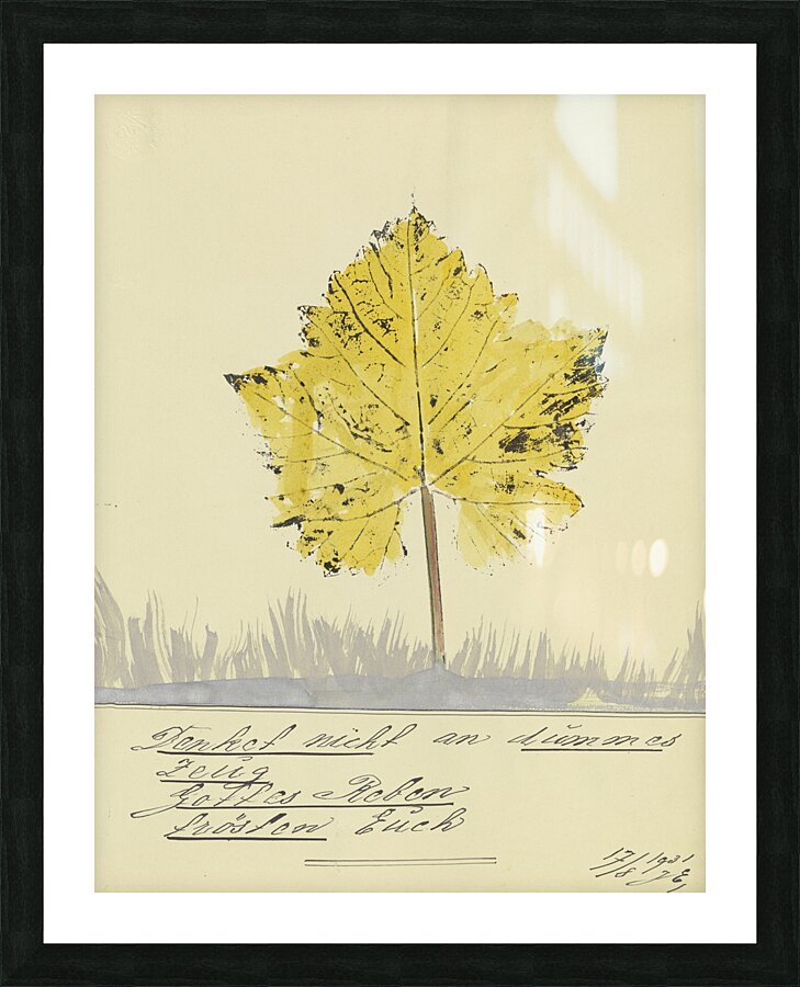 ‘Denket nicht an dummes Zeug …’ 1931  My Pictures Become Wilder and Wilder By John Elsas Picture Frame print