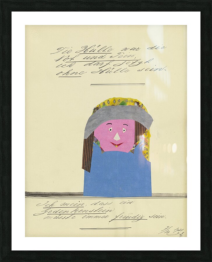 ‘Die Hülle war war die Not und Pein …’ 1931  My Pictures Become Wilder and Wilder By John Elsas Picture Frame print