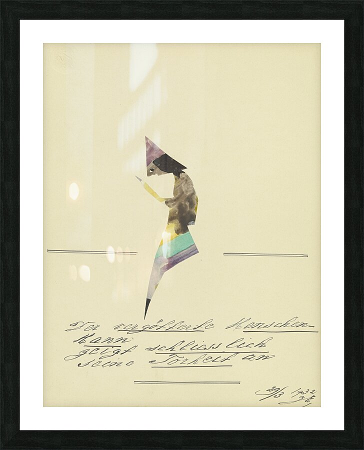 ‘Der vergötterte Menschenmann …’ 1932  My Pictures Become Wilder and Wilder By John Elsas Picture Frame print