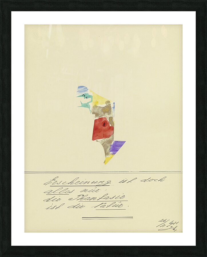 ‘Erscheinung ist doch alles nur …’ 1931  My Pictures Become Wilder and Wilder By John Elsas Picture Frame print