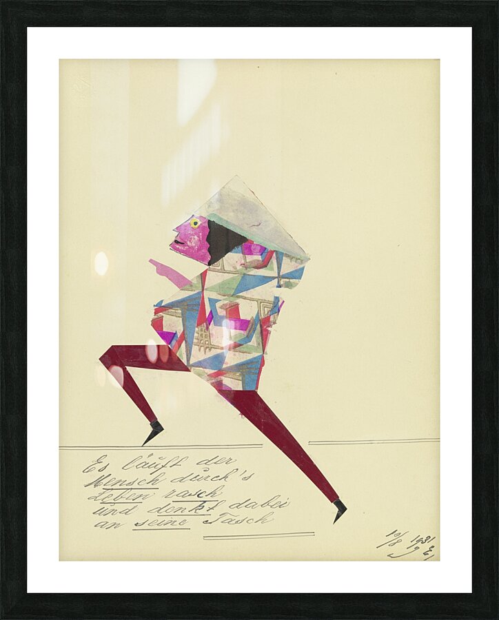 ‘Es läuft der Mensch durch‘s Leben rasch …’ 1931  My Pictures Become Wilder and Wilder By John Elsas Picture Frame print
