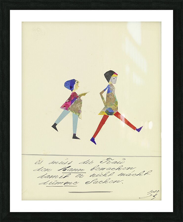 ‘Es muss die Frau den Mann bewachen …’ 1932  My Pictures Become Wilder and Wilder By John Elsas Picture Frame print