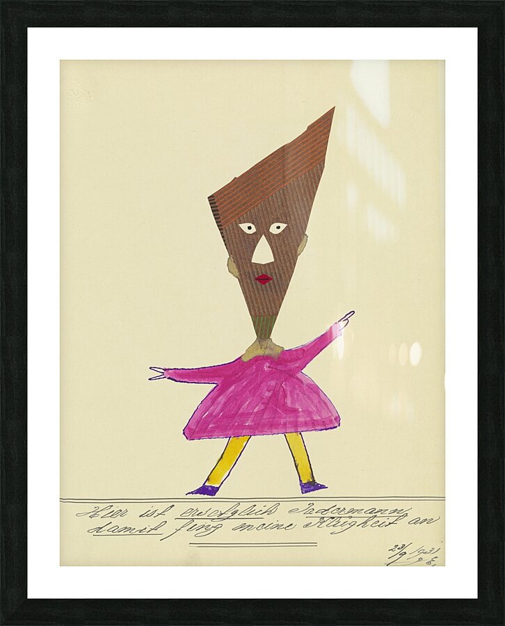 ‘Hier ist ersetzlich Jedermann … ‘ 1931  My Pictures Become Wilder and Wilder By John Elsas Picture Frame print