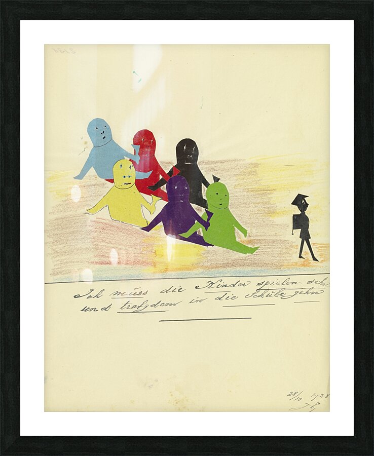 ‘Ich muss die Kinder spielen sehen …’ 1928  My Pictures Become Wilder and Wilder By John Elsas Picture Frame print