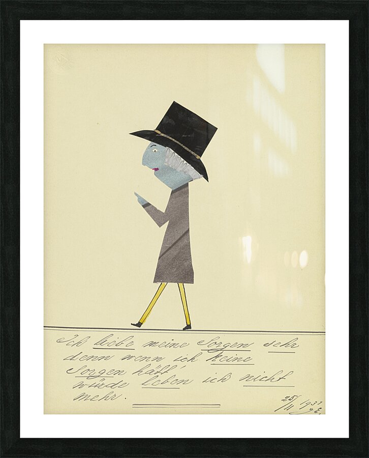 ‘Ich liebe meine Sorgen sehr …’ 1931  My Pictures Become Wilder and Wilder By John Elsas Picture Frame print